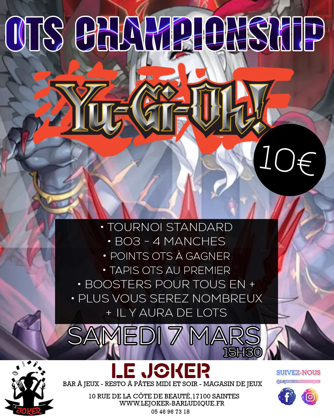 ots yugioh - Le Joker - Bar ludique et restaurant à pâtes - Saintes