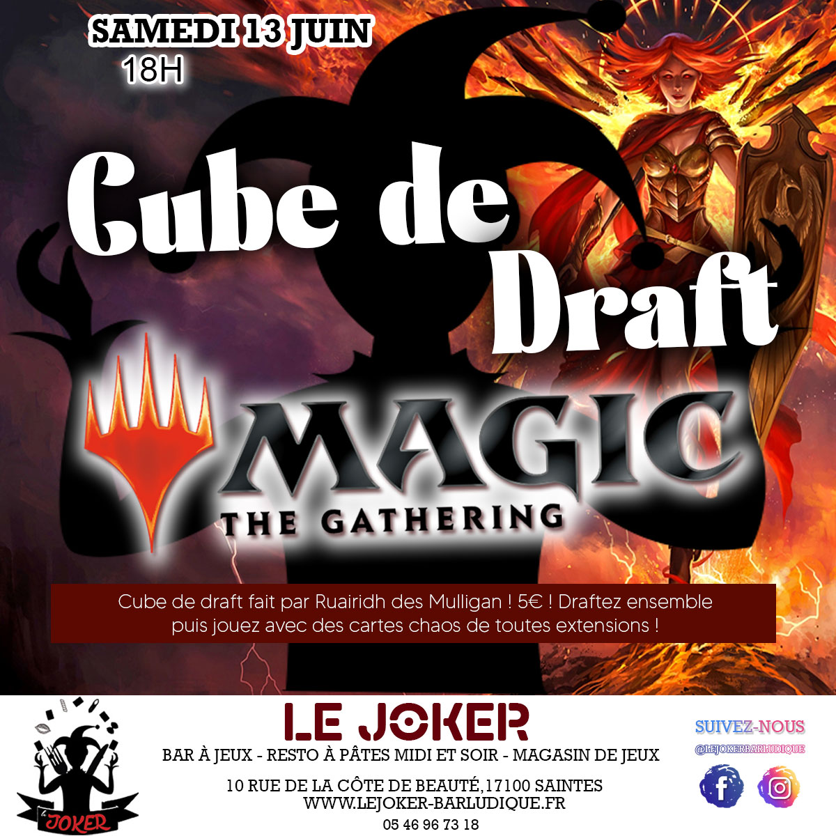 CUBE DE DRAFT MAGIC - Le Joker - Bar ludique et restaurant à pâtes - Saintes