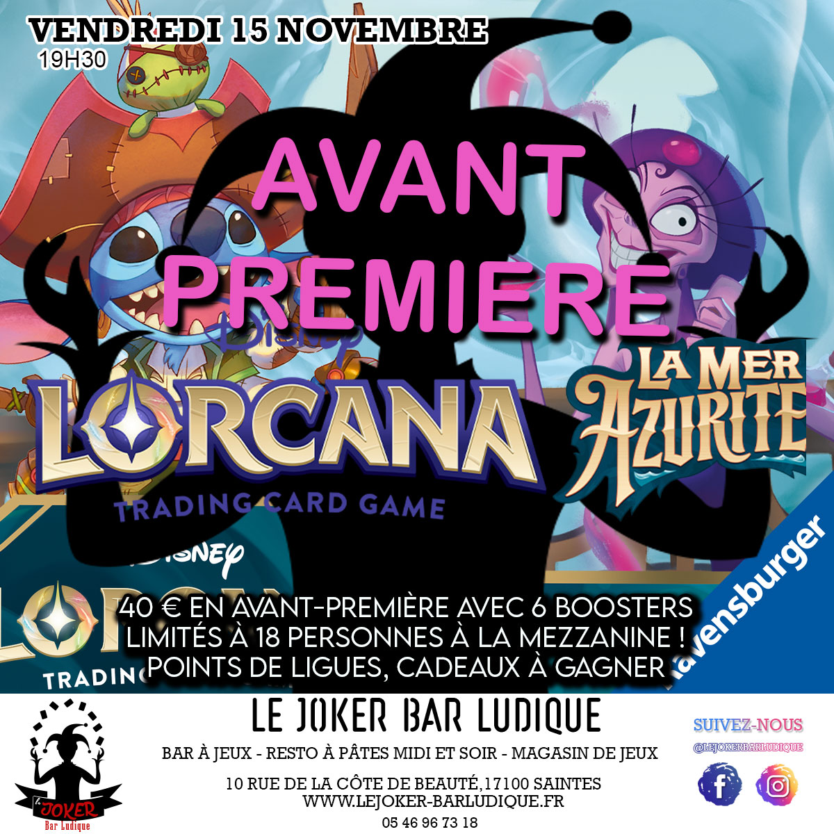 AVANT PREMIERE LORCANA CHAPITRE 6 jour 1 - https://lejoker-barludique.fr/