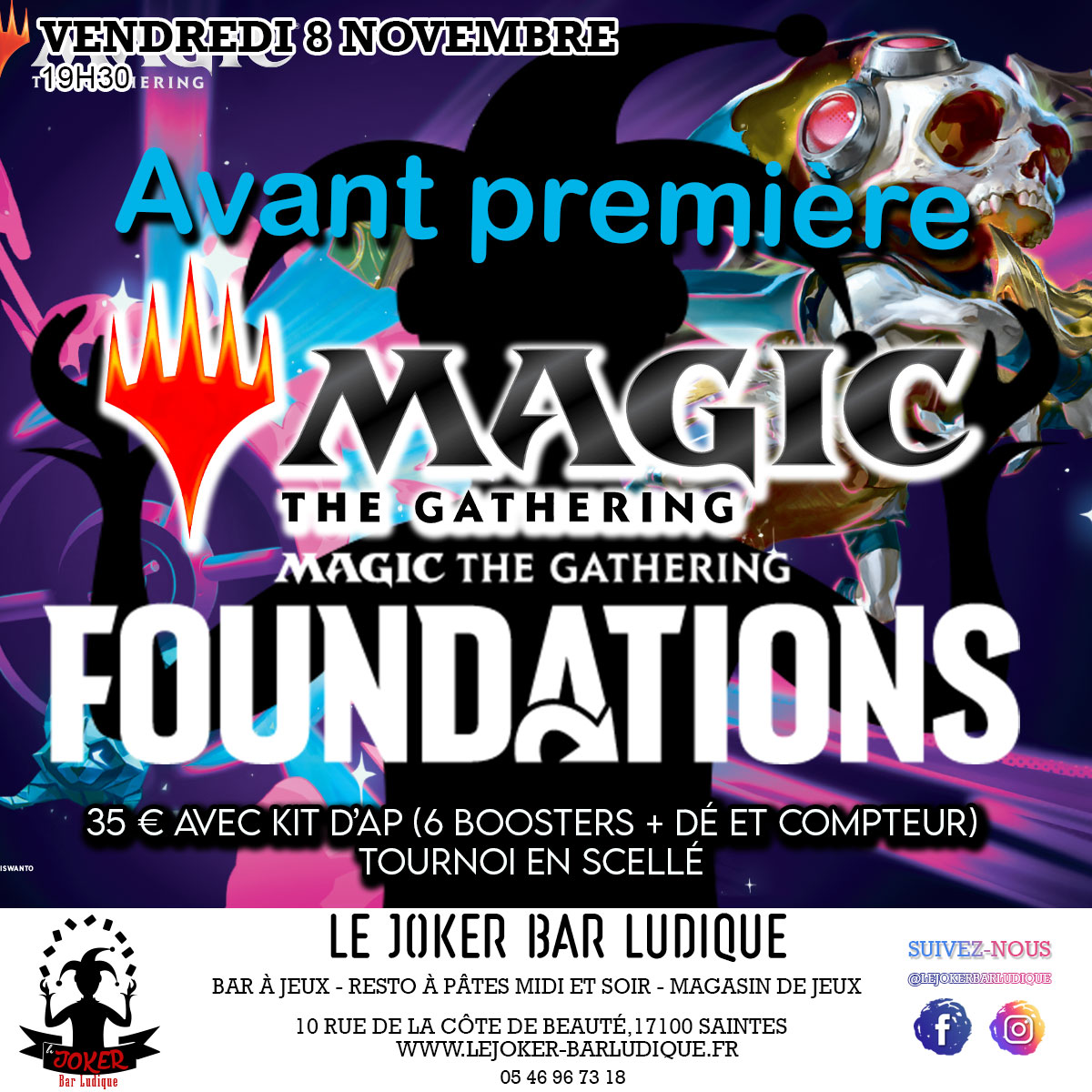 AVANT PREMIERE FONDATION MAGIC - Le Joker - Bar ludique et restaurant à pâtes - Saintes