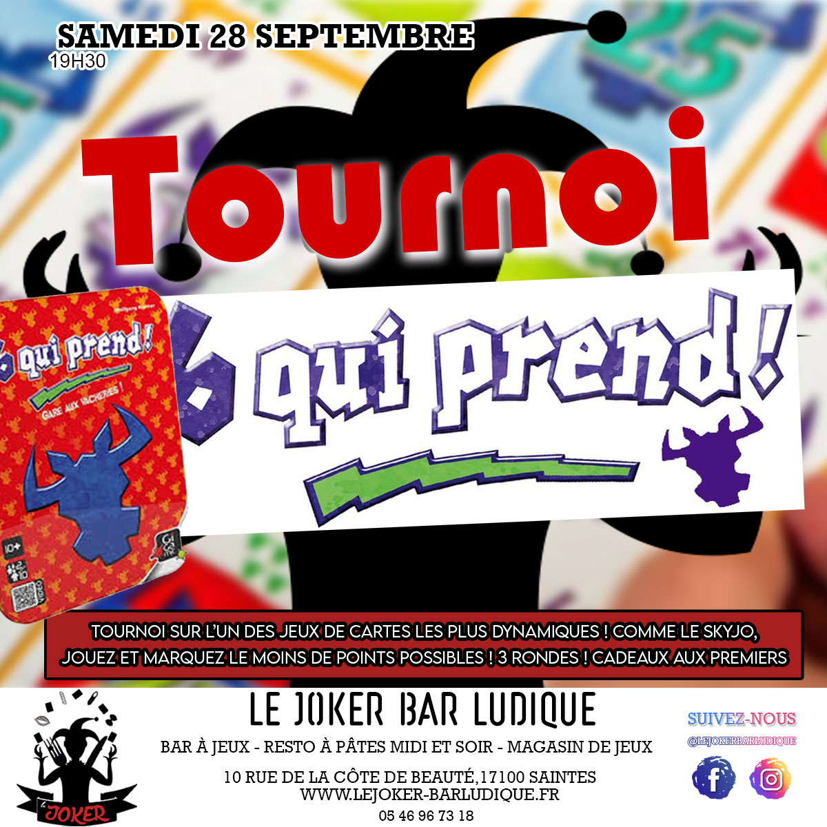 Tournoi 6 qui prend - https://lejoker-barludique.fr/