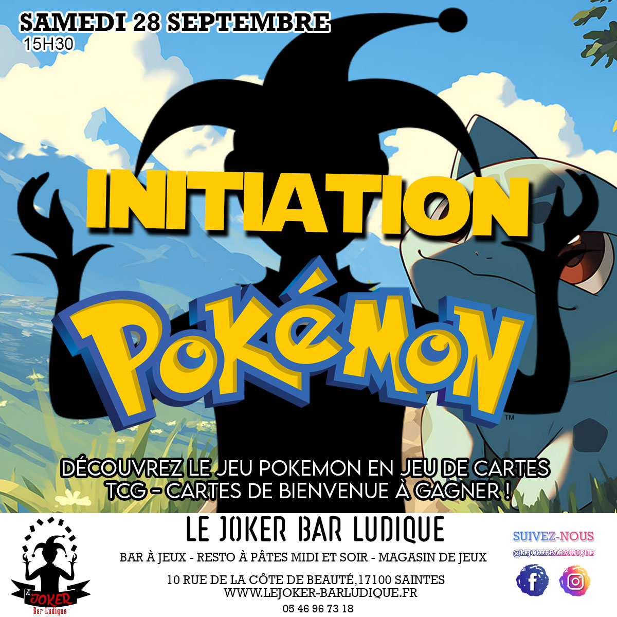 Initiation Pokemon - Le Joker - Bar ludique et restaurant à pâtes - Saintes