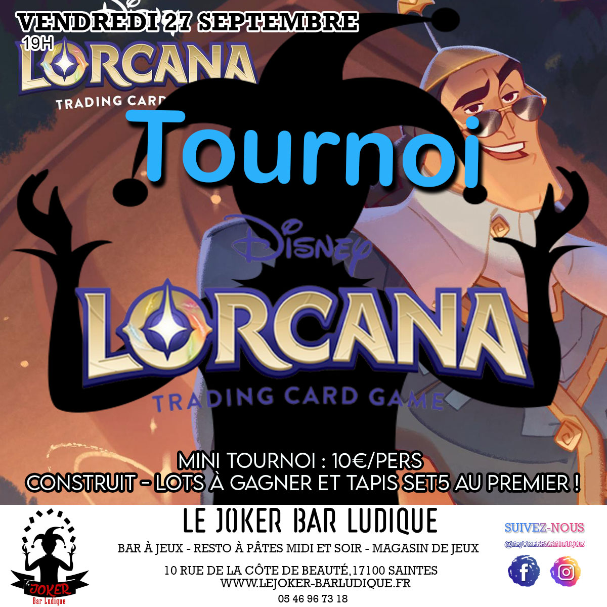 TOURNOI LORCANA - Le Joker - Bar ludique et restaurant à pâtes - Saintes