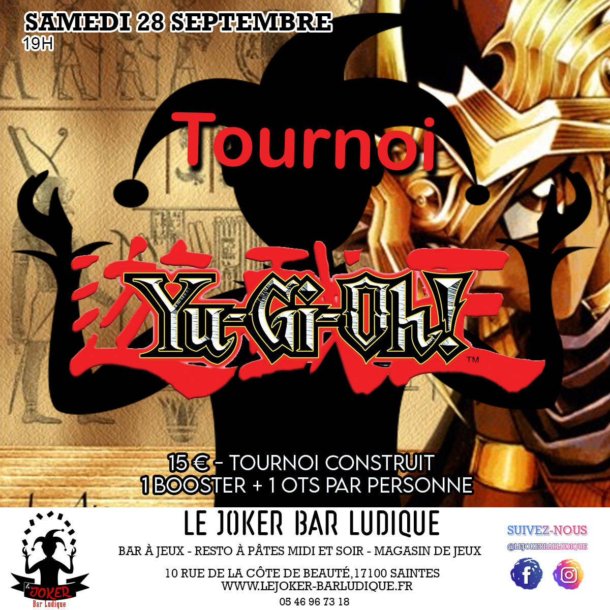 Tournoi Yu Gi Oh  - Le Joker - Bar ludique et restaurant à pâtes - Saintes