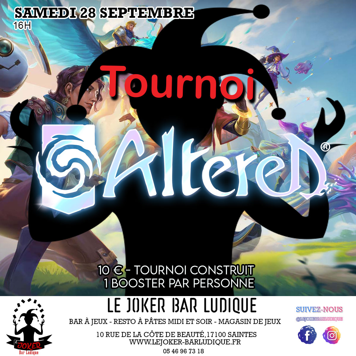 Tournoi Altered - Le Joker - Bar ludique et restaurant à pâtes - Saintes