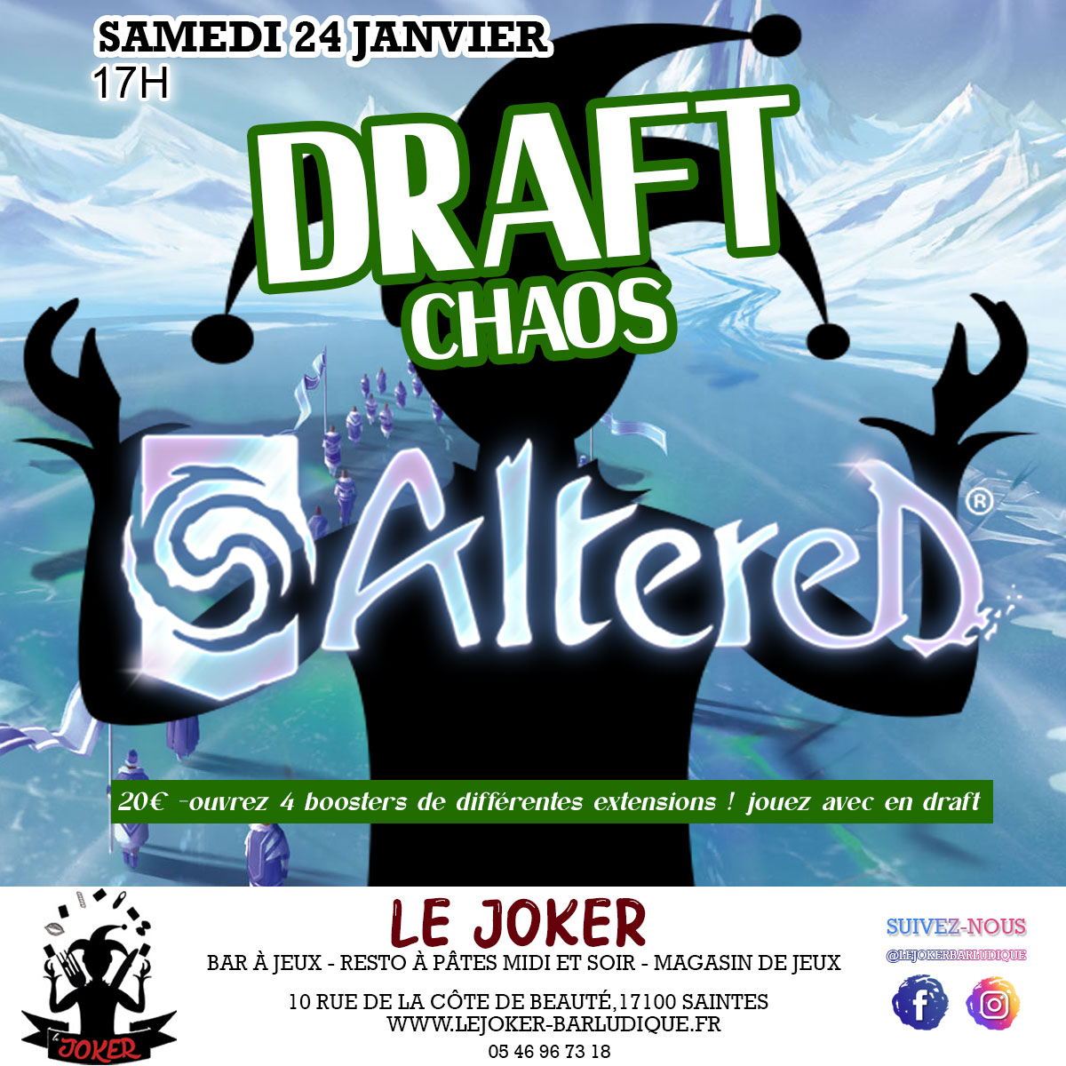 DRAFT ALTERED CHAOS - Le Joker - Bar ludique et restaurant à pâtes - Saintes