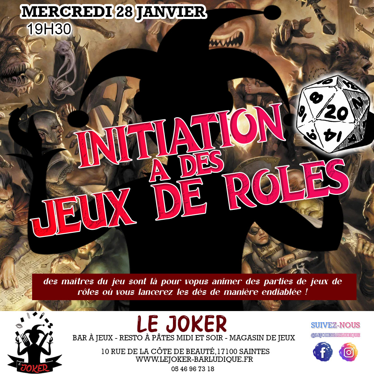 Initiation aux jeux de rôles - https://lejoker-barludique.fr/