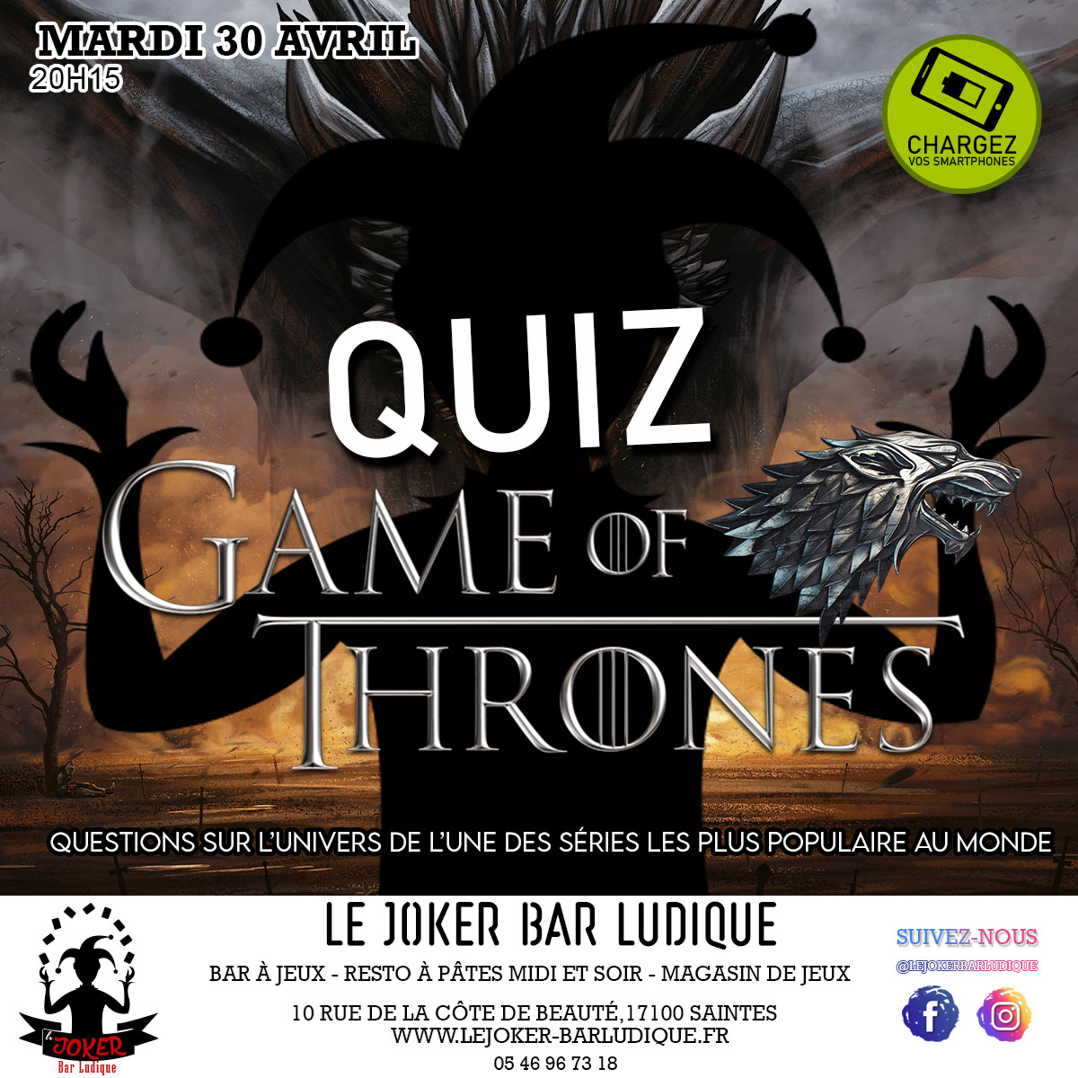 Quiz game Of Thrones - https://lejoker-barludique.fr/
