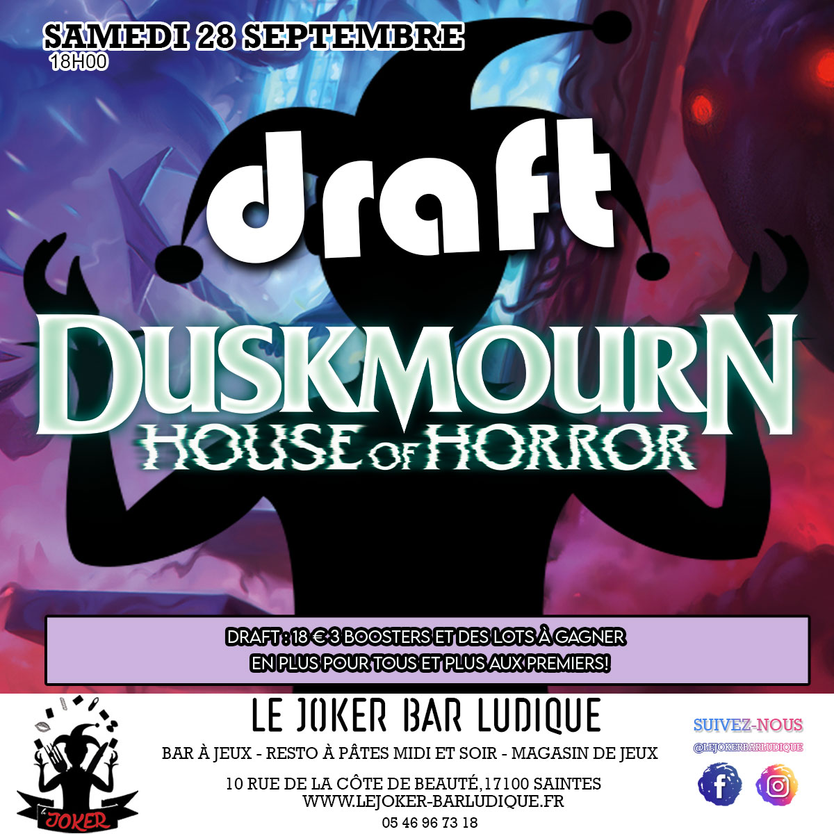 DRAFT MORNEBRUNE - Le Joker - Bar ludique et restaurant à pâtes - Saintes