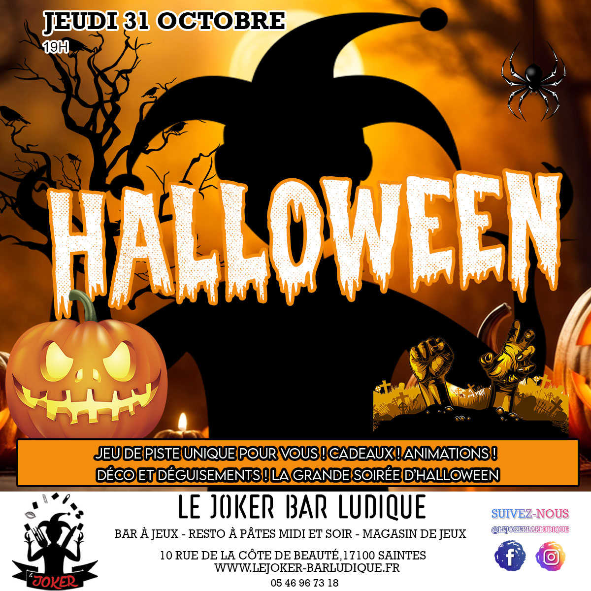 La grande soirée Halloween - https://lejoker-barludique.fr/