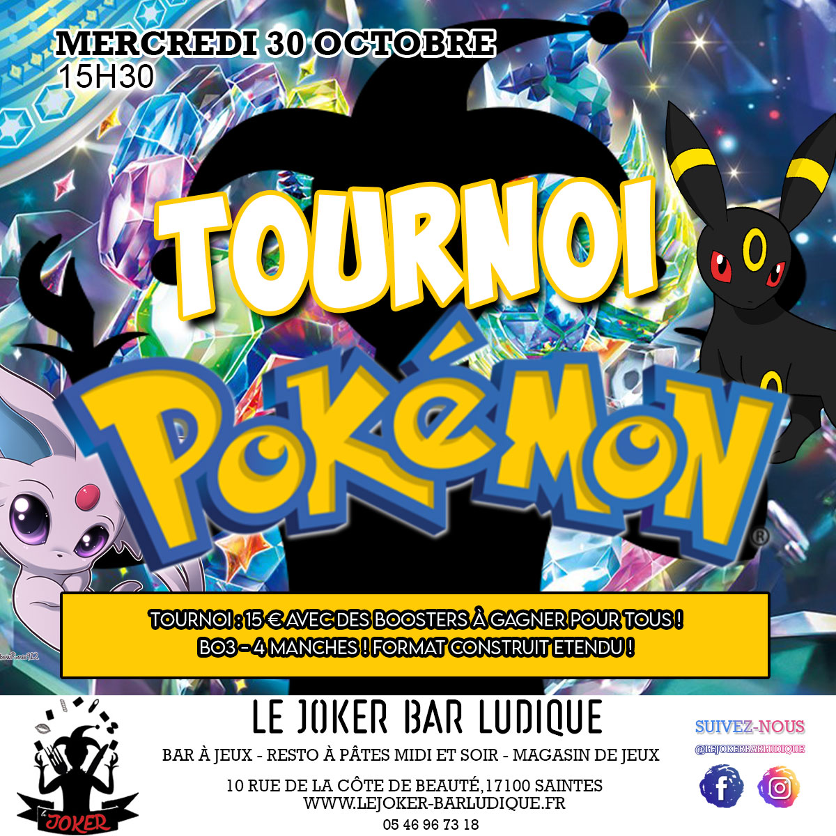 TOURNOI POKEMON - Le Joker - Bar ludique et restaurant à pâtes - Saintes