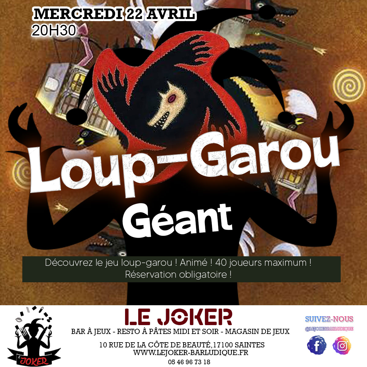 Loup Garou Geant - https://lejoker-barludique.fr/